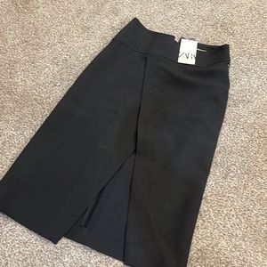 Zara Black Midi Skirt